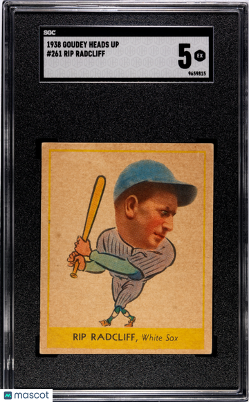 1938 Goudey Heads Up Rip Radcliff #261 SGC 5