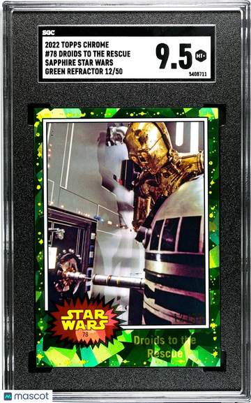 2022 Star Wars Topps Chrome Sapphire Droids To The Rescue #78 SGC 9.5