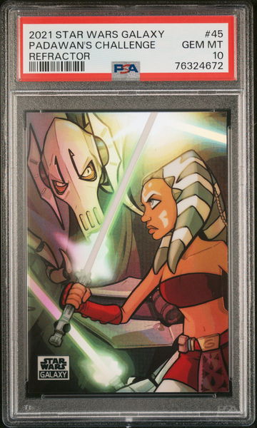 2021 TOPPS CHROME STAR WARS GALAXY PADAWAN'S CHALLENGE REFRACTOR #45 PSA 10