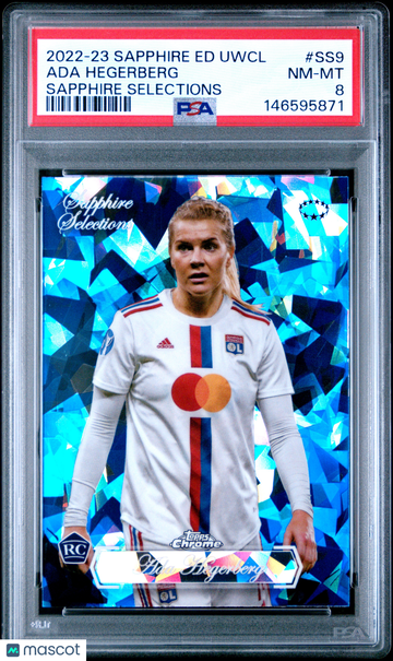 2022-23 Topps Chrome Sapphire Edition Sapphire Selections Ada Hegerberg #SS9 PSA 8