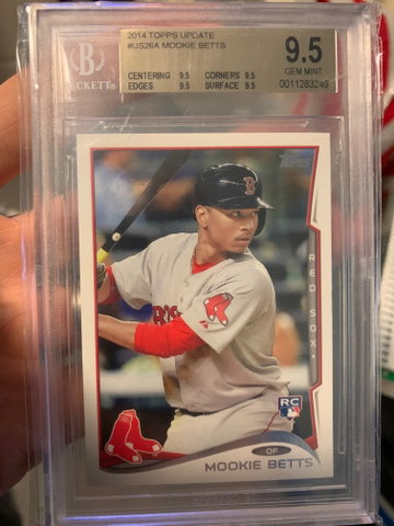 Mookie Betts 2014 Topps Update BGS 9.5 true gem 