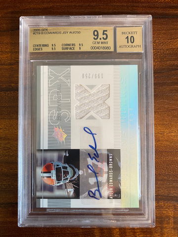 2005 SPX Braylon Edwards JSY Auto /250 BGS 9.5/10