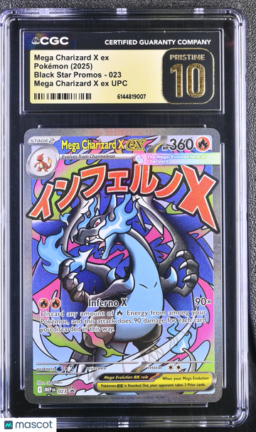 2025 Pokemon Black Star Promos Mega Charizard X ex Mega Charizard X ex UPC CGC 10 #023