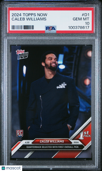 2024 Topps Now Caleb Williams #D1 PSA 10