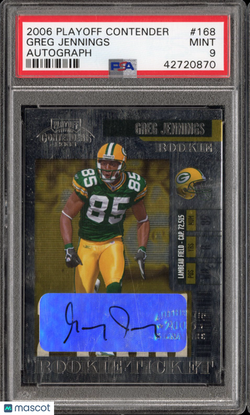 2006 Playoff Contenders Greg Jennings #168 Rookie Ticket Auto PSA 9 Donruss
