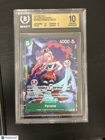 2026 One Piece Card Game The Azure Sea's Seven Perona ALT ART SR #OP14033 BGS 10