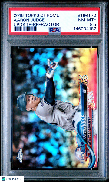 2018 Topps Chrome Update Aaron Judge #HMT70 Refractor PSA 8.5
