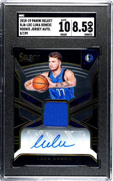 2018-19 PANINI SELECT LUKA DONCIC RPA SGC 8.5 Auto