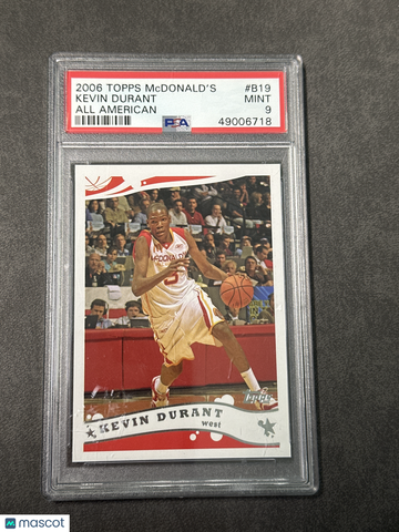 2006 Topps Mcdonald's All American Kevin Durant #B19 PSA 9