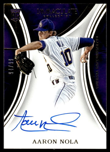 2016 Immaculate Collection #36 Aaron Nola Auto /99