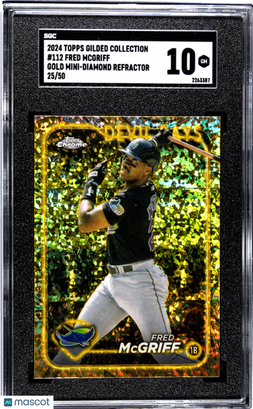 2024 Topps Gilded Collection Fred Mcgriff #112 Gold Mini Diamond Refractor SGC 10