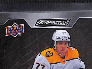 2023-24 Upper Deck Engrained Luke Evangelista #111 Mahogany Auto Memorabilia /25 Short Print Rookie Autograph Patch