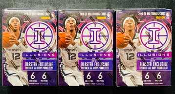 2019-20 Illusions Basketball Blaster Box Lot x 3 Zion/Morant