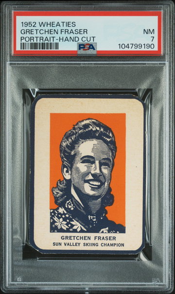 1952 Wheaties Portrait-Hand Cut Gretchen Fraser PSA 7
