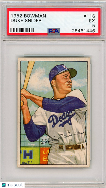 1952 Bowman Duke Snider #116 PSA 5