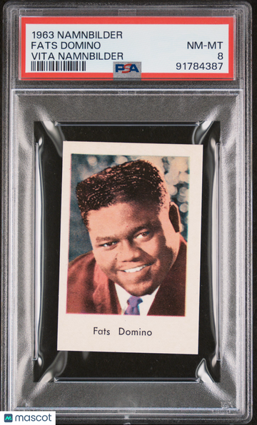 1963 Namnbilder Vita Namnbilder Fats Domino PSA 8