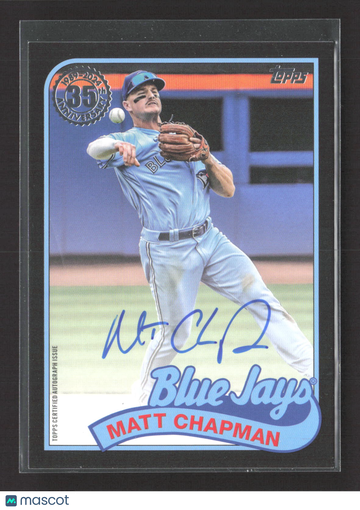2024 Topps 1989 Topps Baseball Autograph Matt Chapman #89BA-MC Black