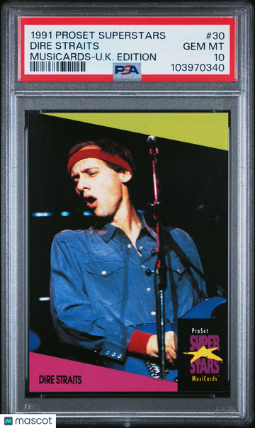 1991 Proset Superstars Musicards-U.K. Edition Mark Knopfler Dire Straits #30 PSA 10
