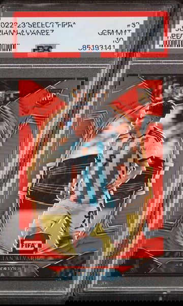 2022-23 Select FIFA Julian Alvarez Rookie Red Argentina RC #3 PSA 10