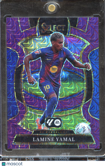 2026 Panini Select La Liga Soccer Prizm Terrace Lamine Yamal #1 Purple Mojo