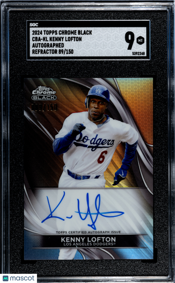2024 Topps Chrome Black Kenny Lofton #CBA-KL Autograph Refractor SGC 9