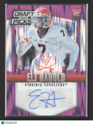 2015 Panini Prizm Collegiate Draft Picks Eli Harold #186 Purple RC Auto