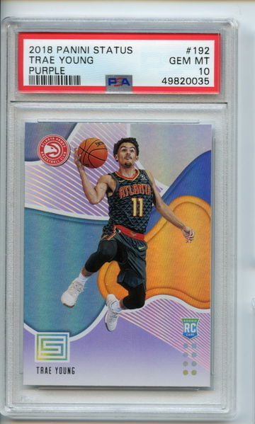 Gem Rookie Purple Status Trae Young PSA 10 2018 RC #192
