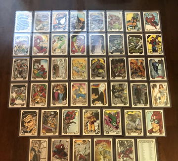  1989 TODD MCFARLANE TRADING CARD COMPLETE SET MARVEL 1-45 SPIDERMAN VENUM 
