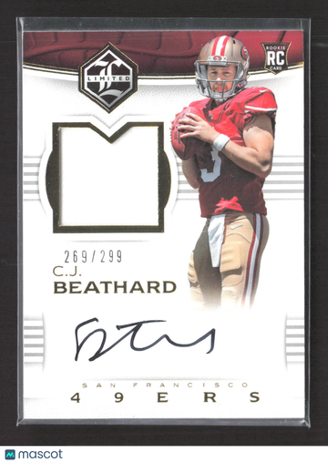 2017 Panini Limited C.J. Beathard #104 /299 RC Memorabilia