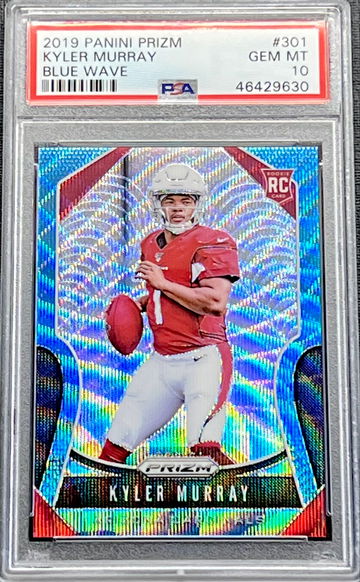 2019 Kyler Murray Panini Prizm Blue Wave #301 PSA 10 GEM MINT Rookie Card RC