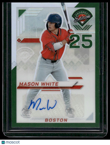 2025 Panini Prizm Prospect Edition Mason White #60 Green Panini Authentic