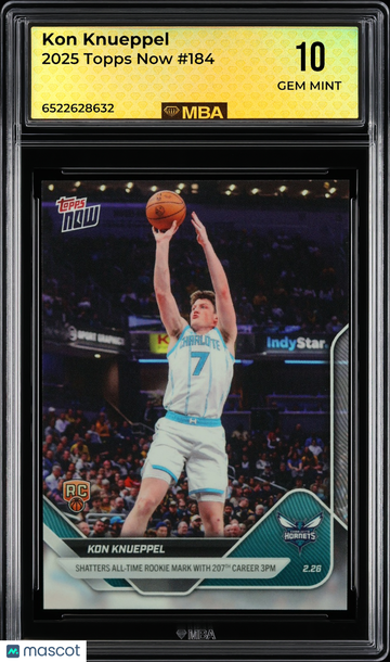 2025 Topps Now Kon Knueppel #184 MBA 10