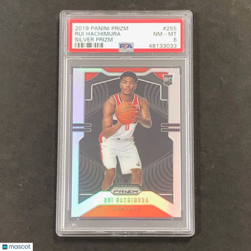 2019 Panini Prizm Rui Hachimura #255 Silver Prizm PSA 8