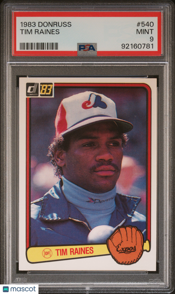 1983 Donruss Tim Raines #540 PSA 9