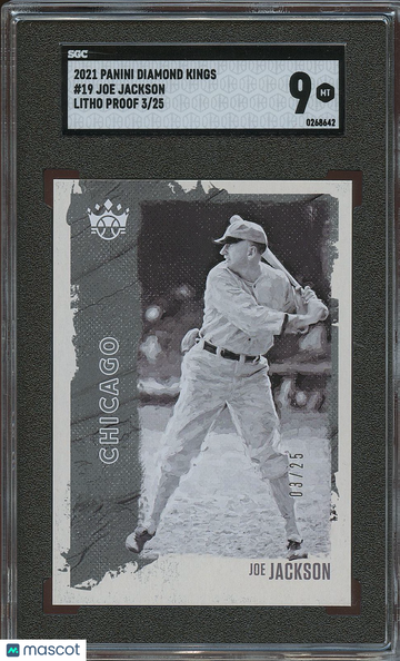 2021 Panini Diamond Kings Joe Jackson #19 Litho Proof 25 SGC 9