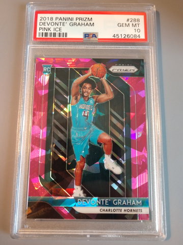 2018 Panini Prizm Pink Ice Prizm Devonte Graham PSA 10 #288