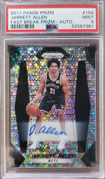 2017 Panini Prizm Jarrett Allen Fast Break Auto PSA 9