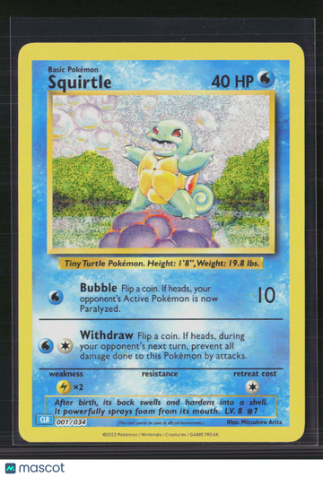Pokemon Trading Card 2023 Scarlet & Violet 151 Squirtle #1/34 English Lightly Played