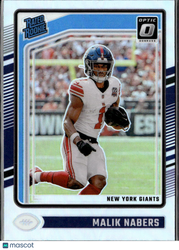 Malik Nabers 2024 Panini Donruss Optic Prizm New York Giants