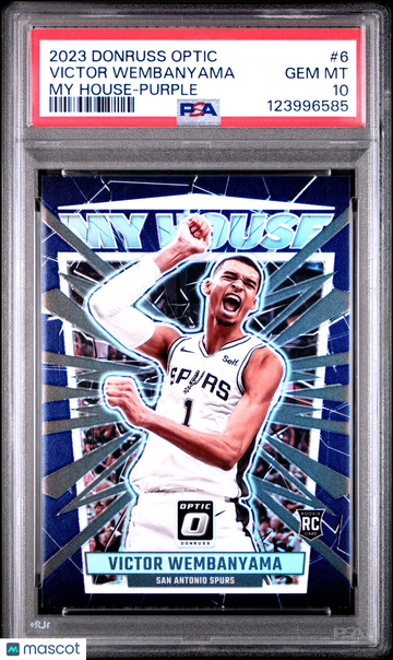 2023 Panini Donruss Optic My House Victor Wembanyama #6 Purple PSA 10