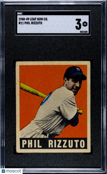 1948 Leaf Gum Co. Phil Rizzuto #11 SGC 3