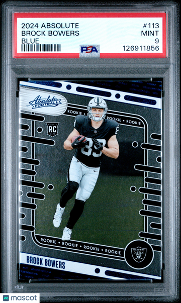 Brock Bowers 2024 Panini Absolute #113-Blue PSA 9