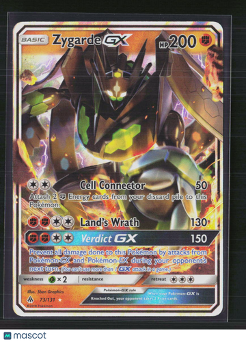 2018 Pokemon Forbidden Light Zygarde GX Holo Rare Trading Card #73/131