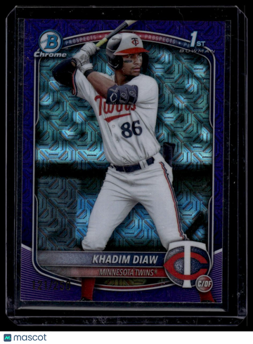 2025 Bowman Khadim Diaw #BCP-77 Chrome Prospects Mojo Purple Refractor SN