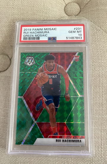 2019 Rui Hachimura Green Mosaic PSA 10 RC #231 Panini