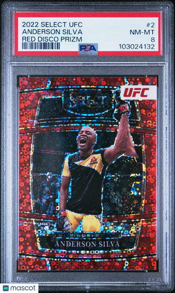 2022 Panini Select Ufc Anderson Silva #2 Red Disco Prizm PSA 8