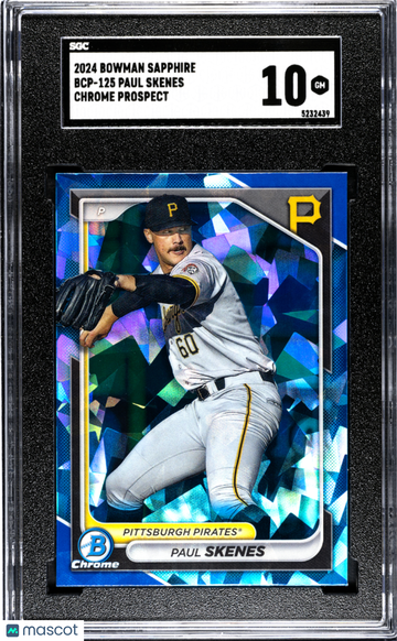 2024 Bowman Sapphire Paul Skenes #BCP-125 Chrome Prospect SGC 10