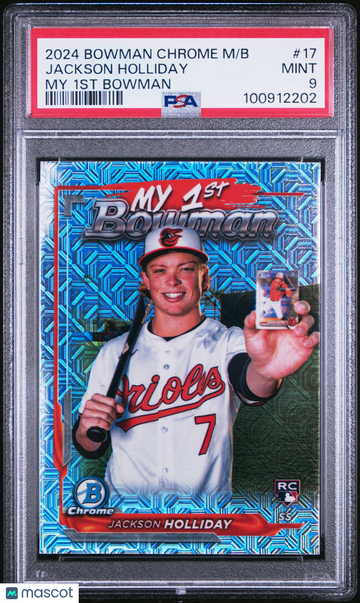 2024 Bowman Chrome Mega Box My 1st Bowman Jackson Holliday #17 Rookie PSA 9