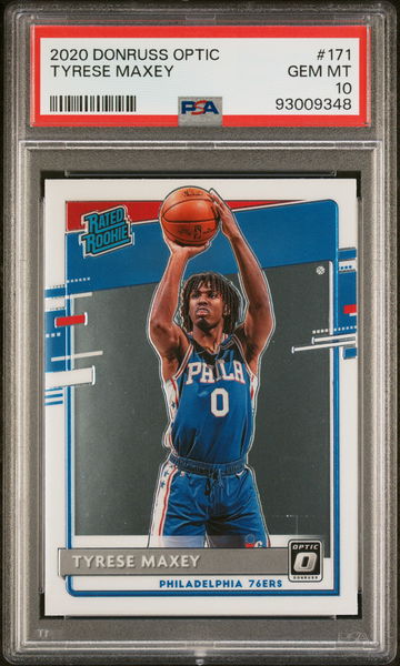 2020 Donruss Optic Rated Rookie Tyrese Maxey #171 PSA 10