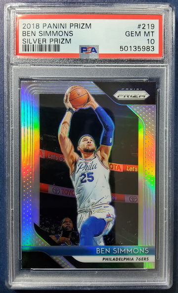 Ben Simmons 2018 panini prizm silver psa gem mint 10